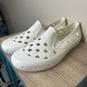 VANS Slip On Mule TRK Marshmallow White Water Shoes VN0005HF8FS8 Men's Sz 12 NEW